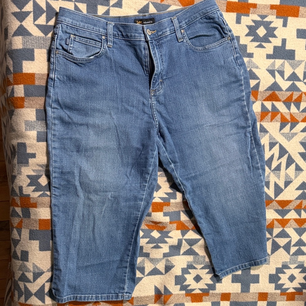 Women's Blue Jeans Capris